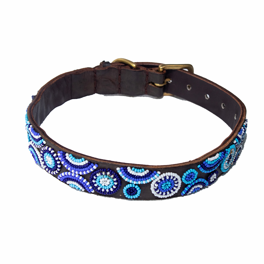 Urban Elegance Collar & Lead Set Handmade Beaded Belt