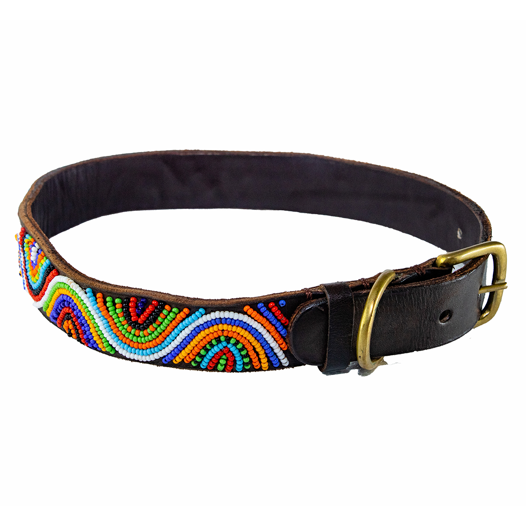 Cosmic Canine Collar & Lead Ensemble Handmade Beaded Belt